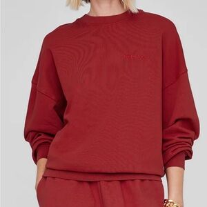 NWT ANINE BING Miles Oversized Sweatshirt Red Size XS